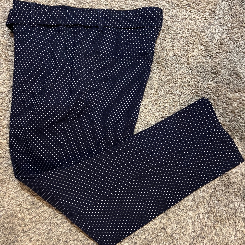 JULES & LEOPOLD PULL-ON NAVY DOT CROP PANT